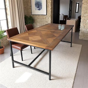 Table à manger marqueterie 200 cm VARSOVIE